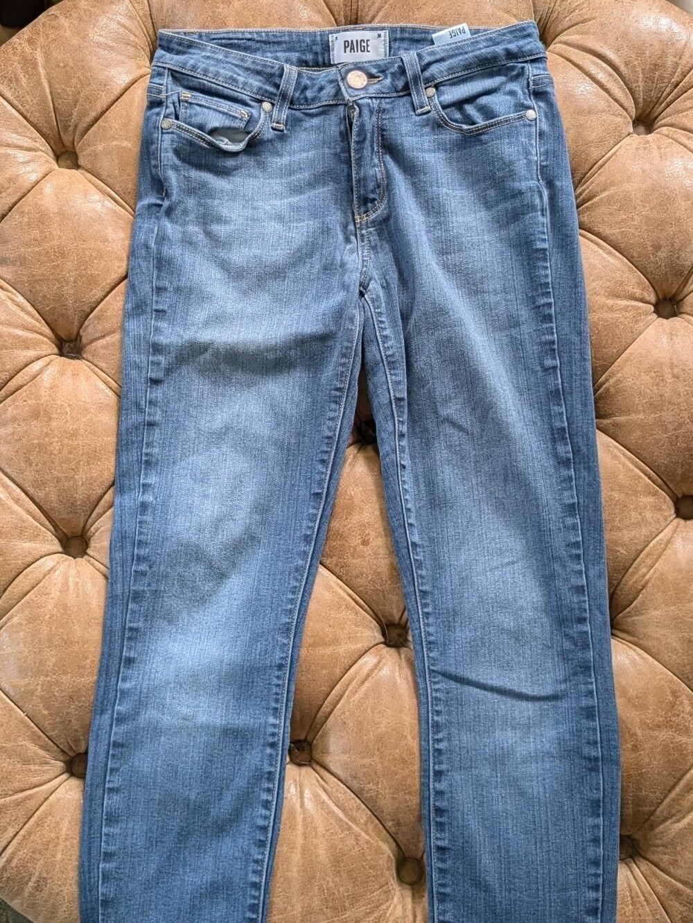 PAIGE Denim Women Verdugo Cotton Blend Jeans Size 28 Made In USA Skinny Stretch